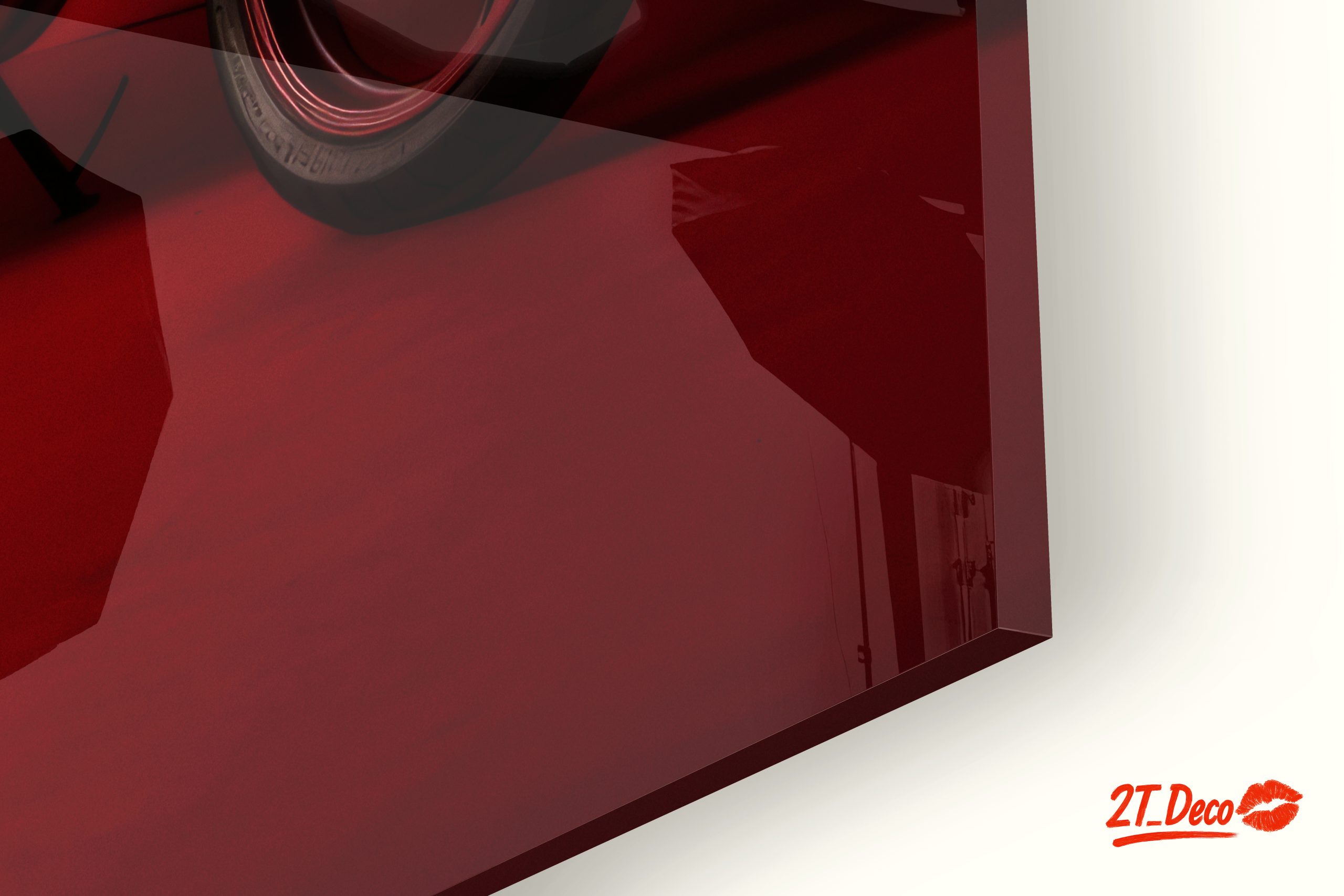 Stylish Red Motorcycle in Bold Minimalism - Image 9