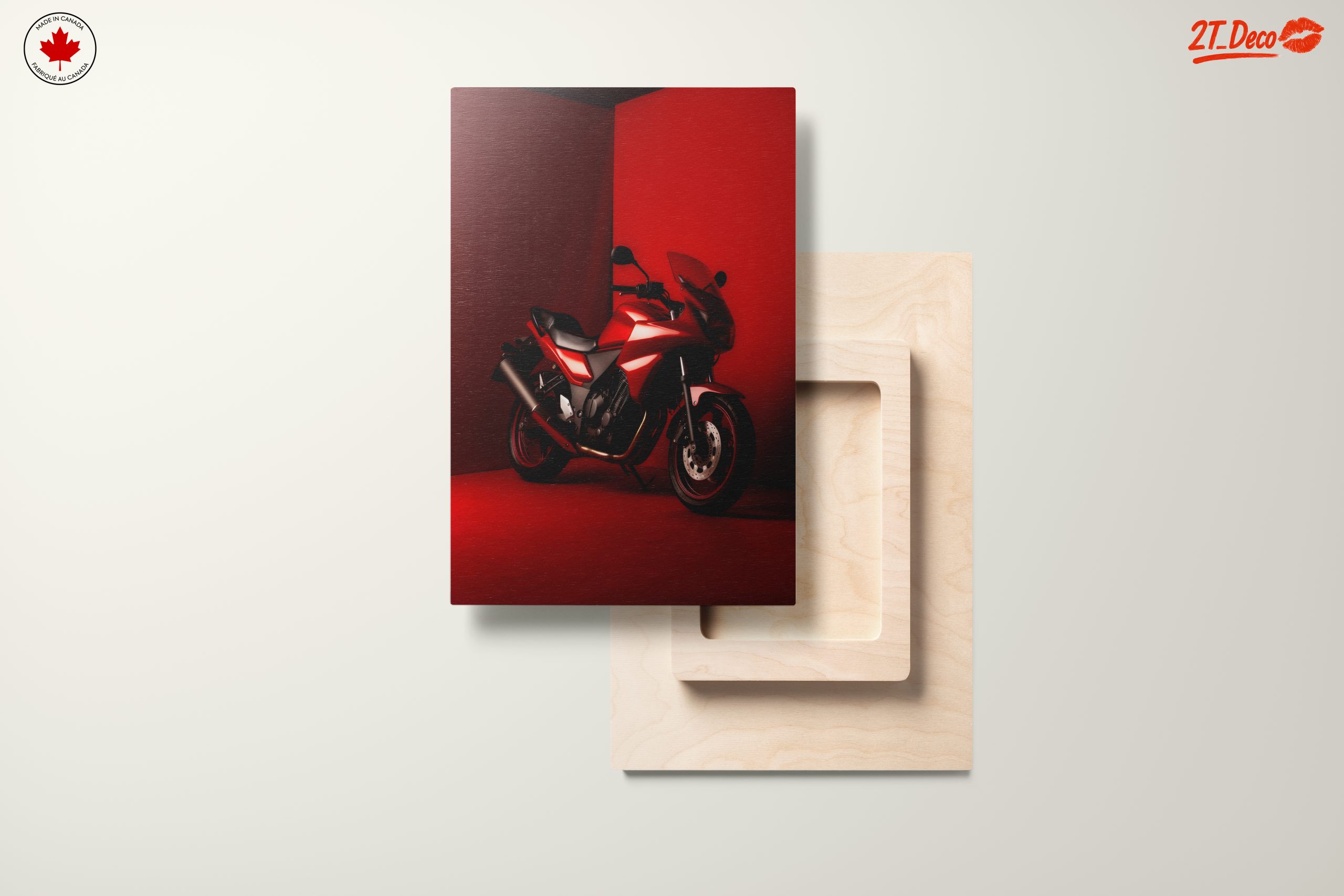 Stylish Red Motorcycle in Bold Minimalism - Image 11