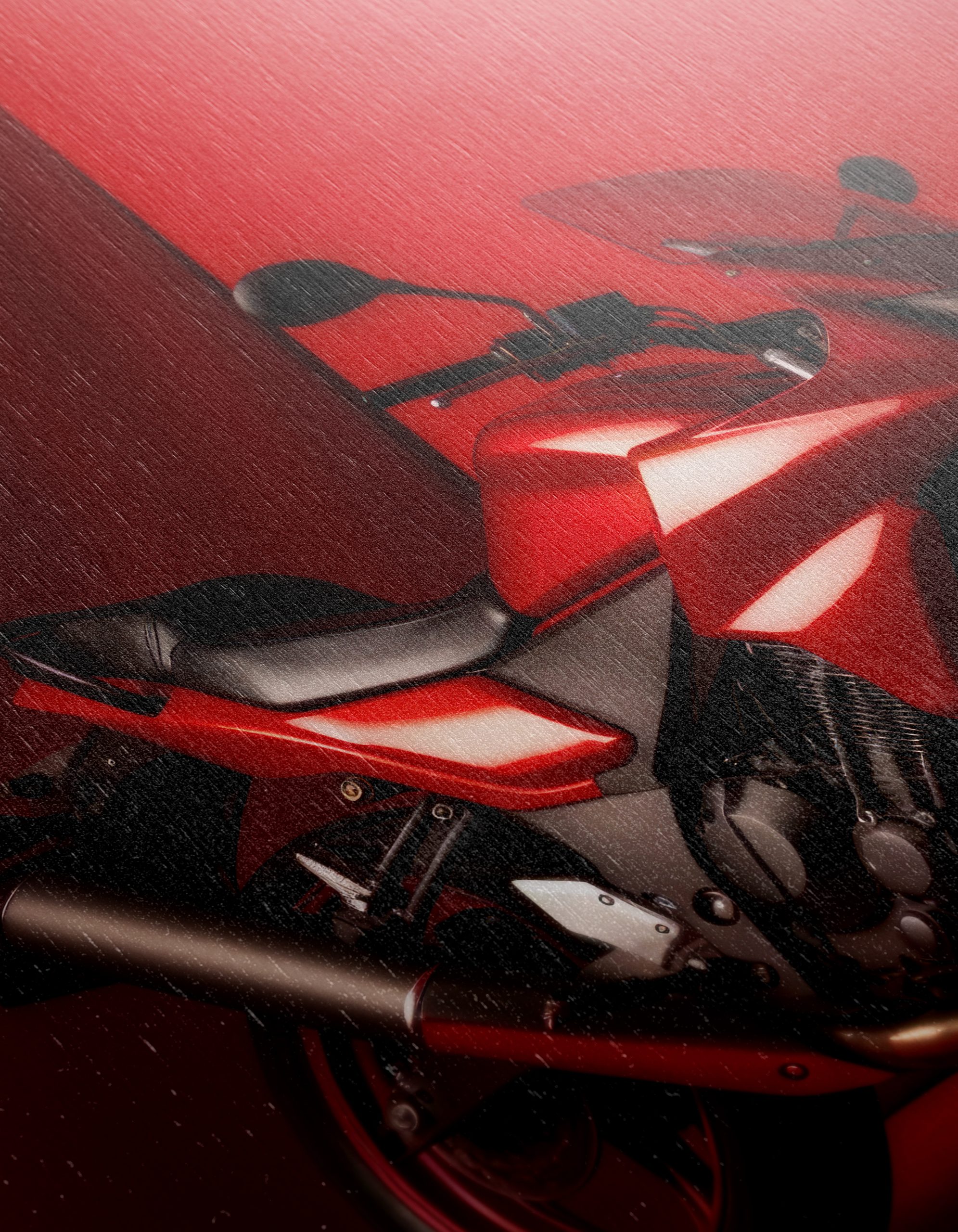 Stylish Red Motorcycle in Bold Minimalism - Image 12