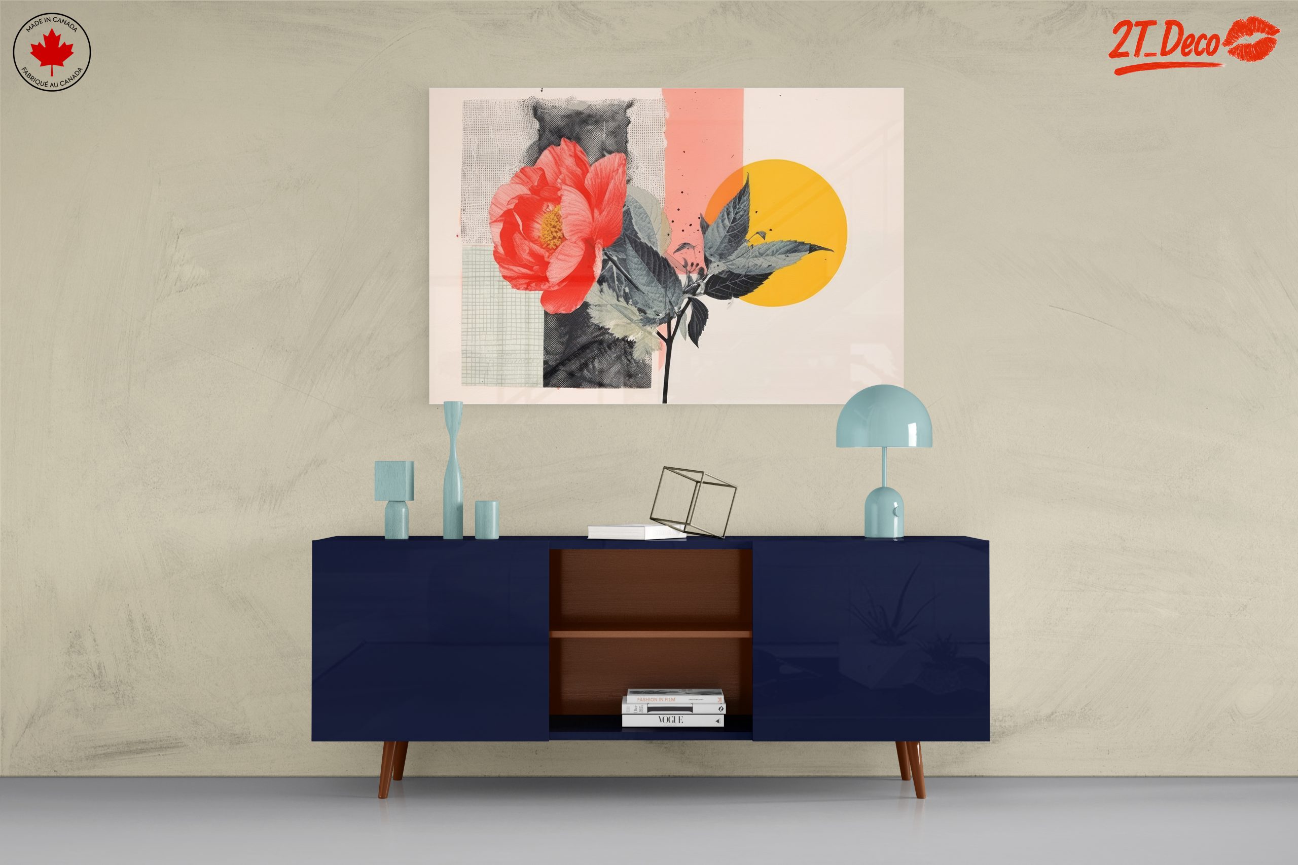 Vibrant Botanical Abstract Art with Floral Elements - Image 8