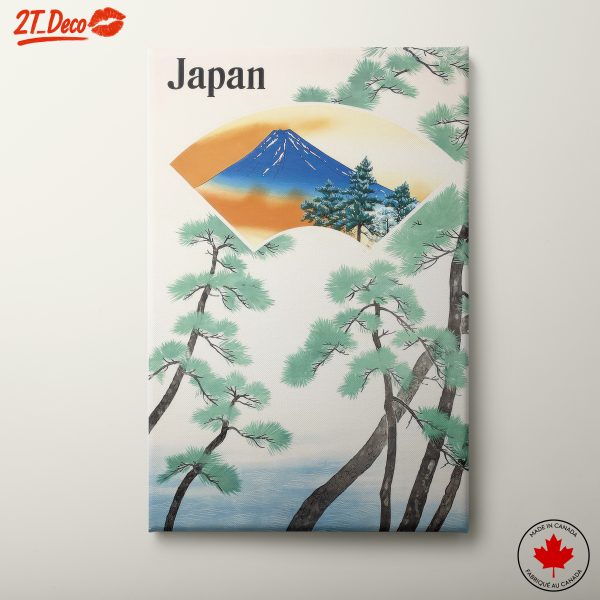 Mount Fuji and Pine Trees Japanese Art