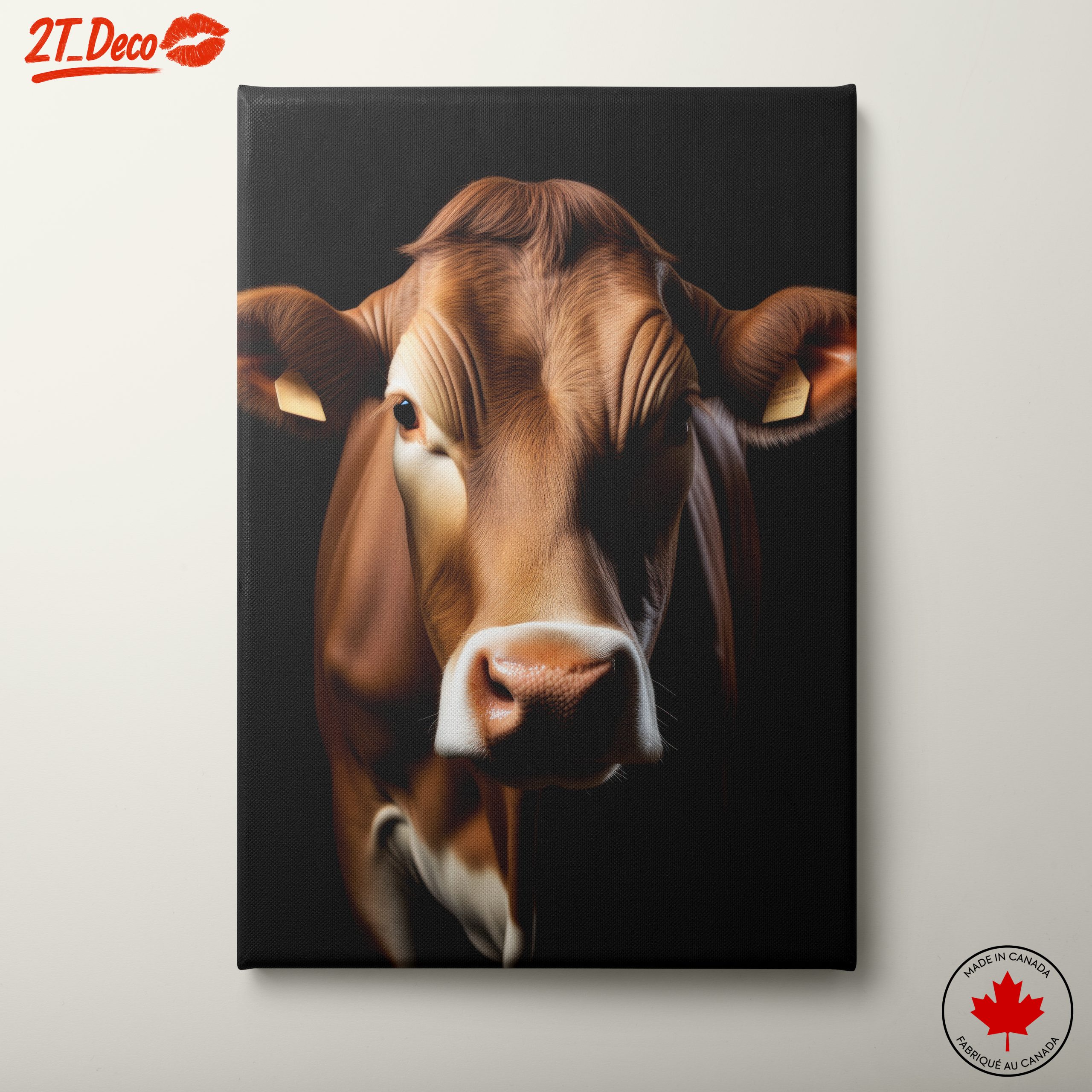 Realistic Cow Portrait Art for Farm Lovers