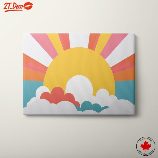 Vibrant Colorful Cloud and Sun Art