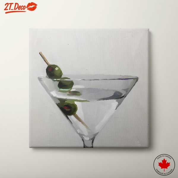 Stylized Martini with Olives Art