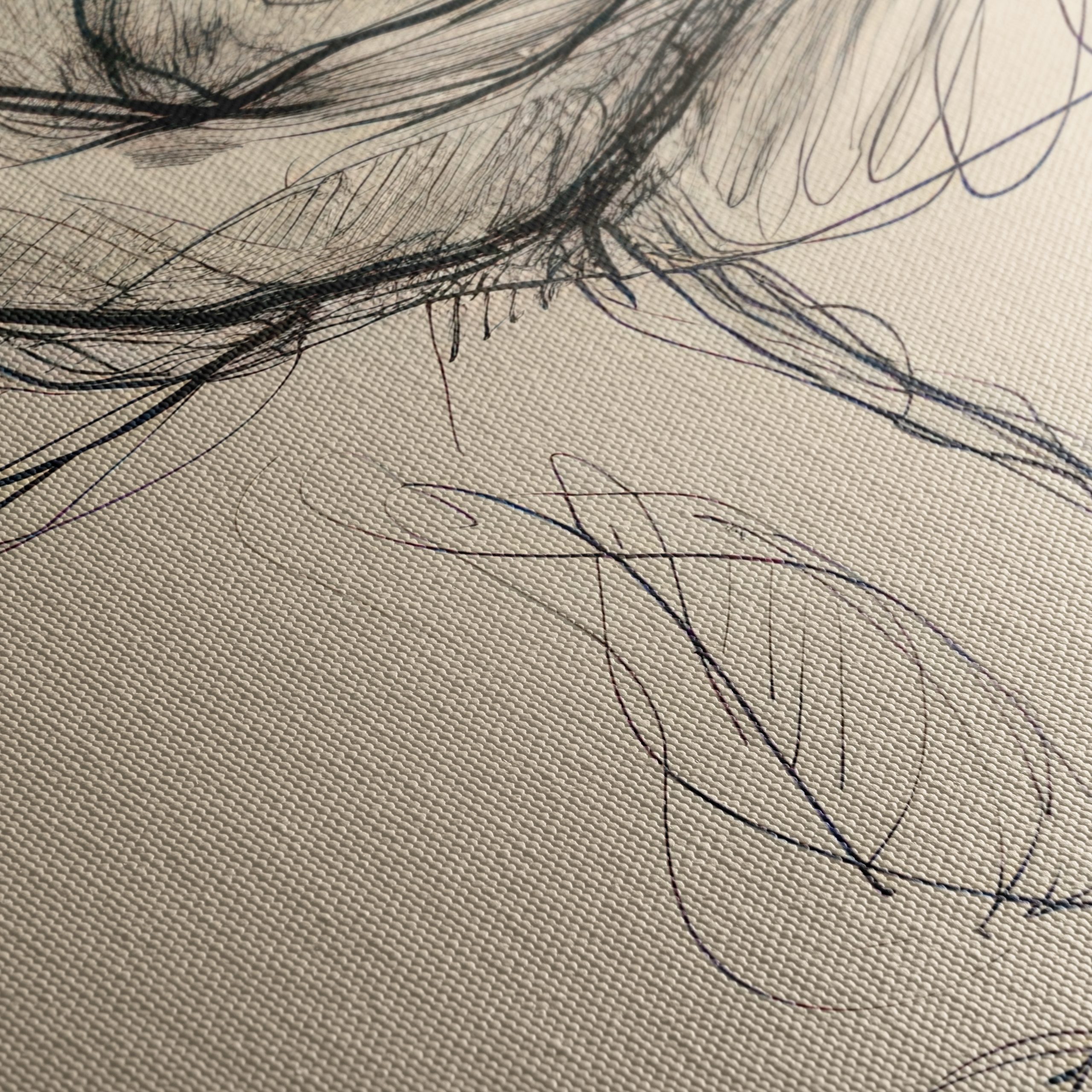 Delicate Rose Sketch on Neutral Background - Image 5