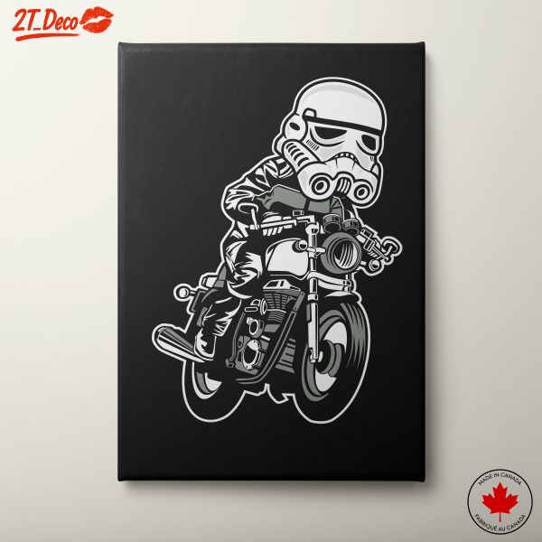 Stormtrooper Riding a Motorcycle Artwork