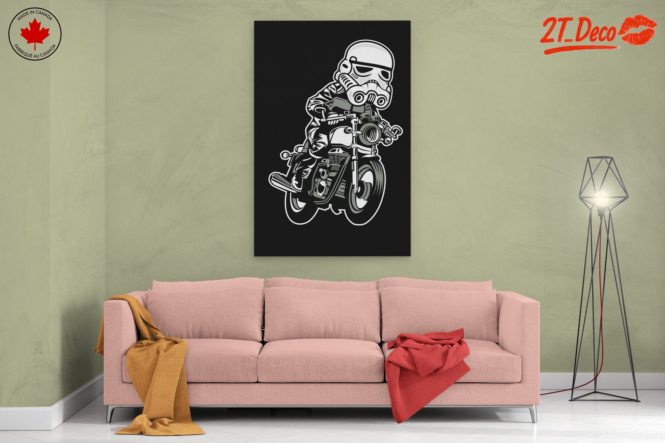 Stormtrooper Riding a Motorcycle Artwork - Image 2