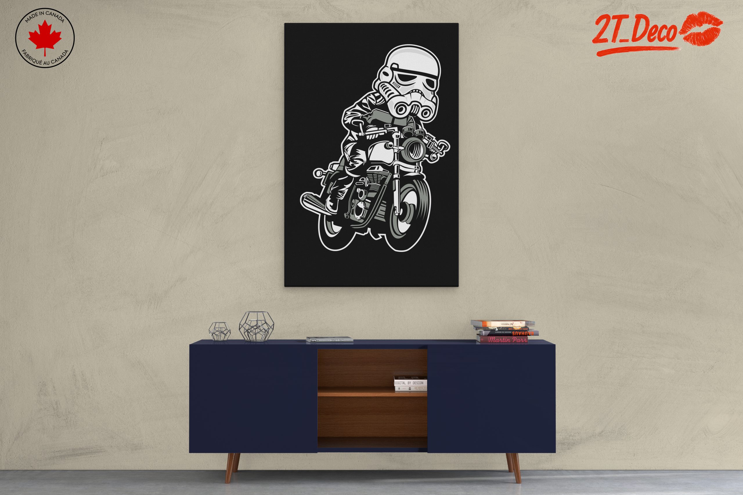Stormtrooper Riding a Motorcycle Artwork - Image 3