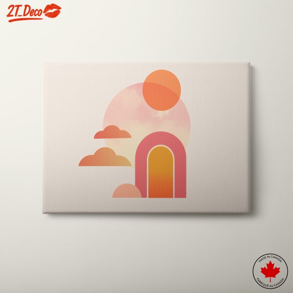 Abstract Sunset Arch Art