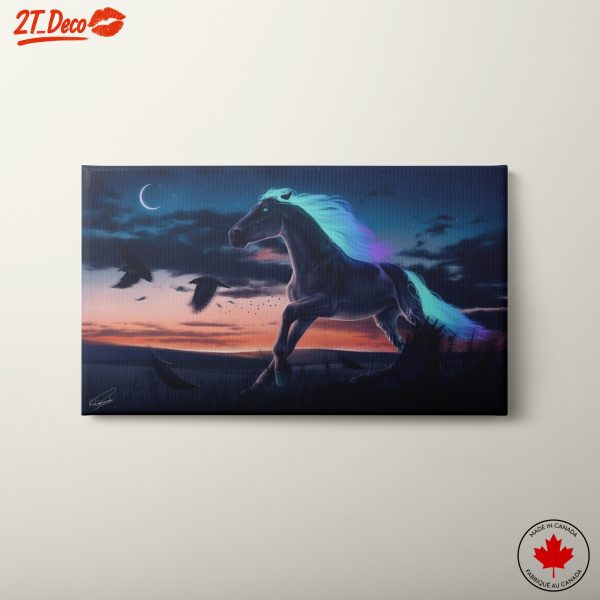 Mystical Horse Running at Dusk