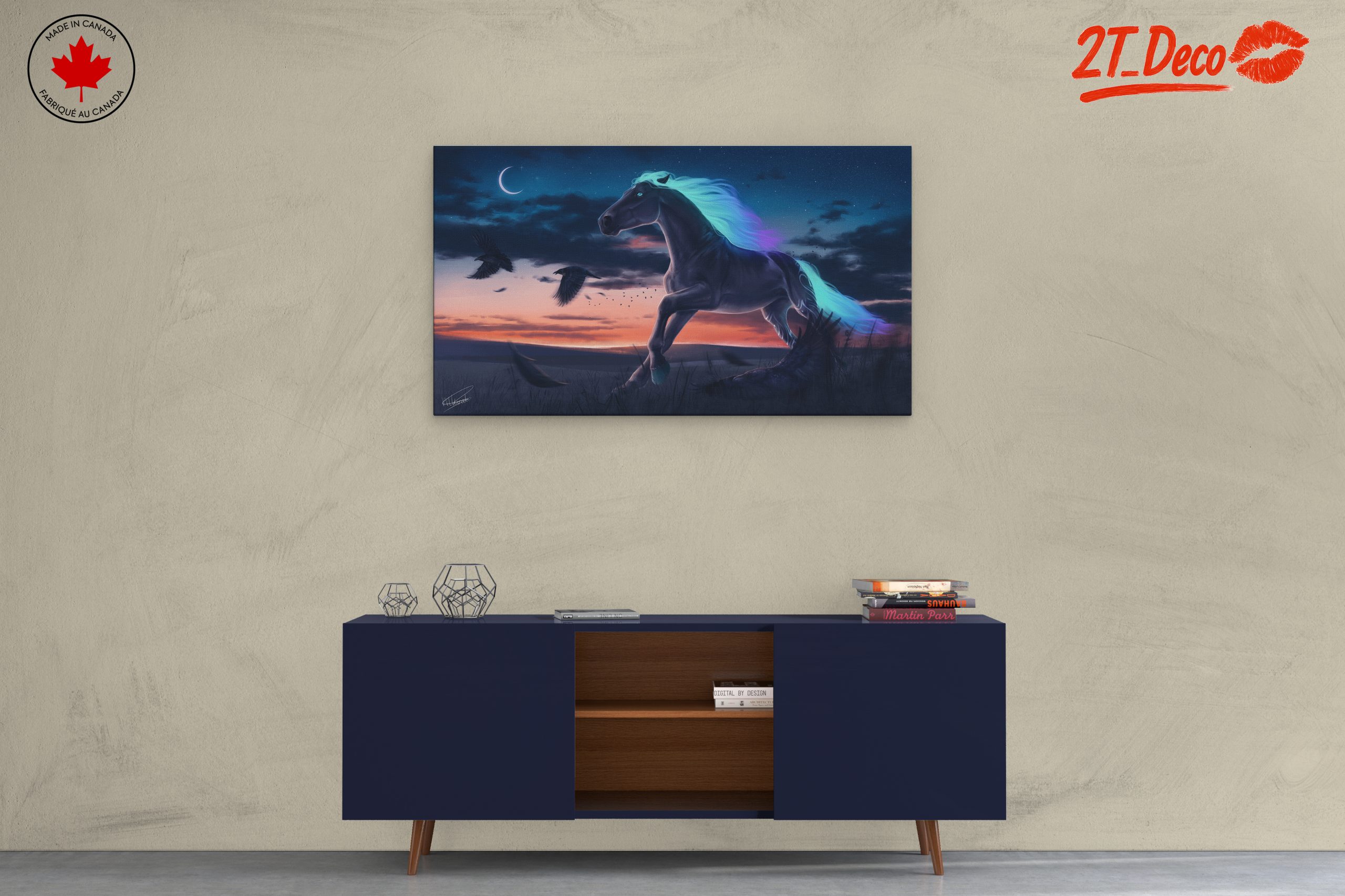 Mystical Horse Running at Dusk - Image 3