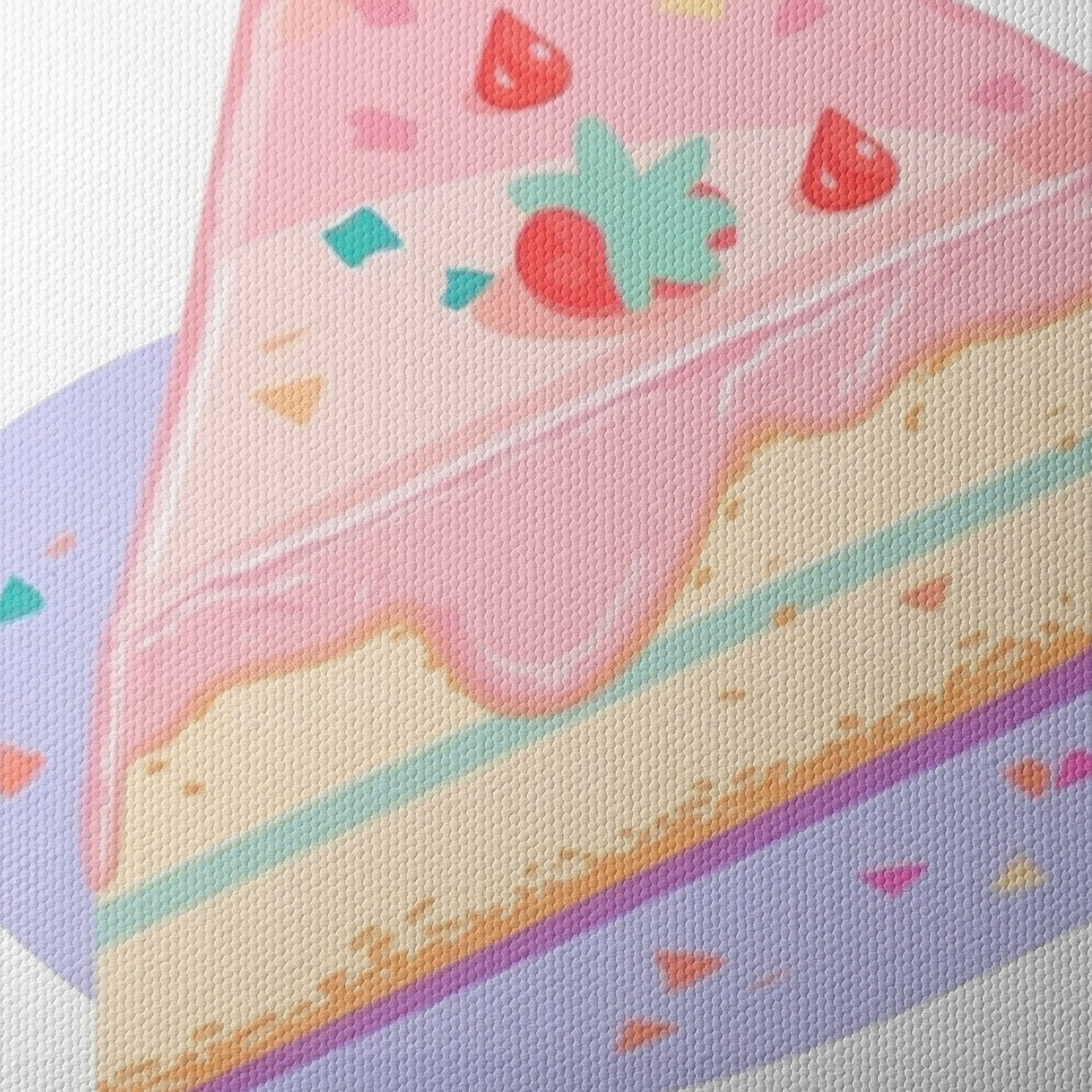 Cute Dessert Art Featuring Colorful Cake - Image 4