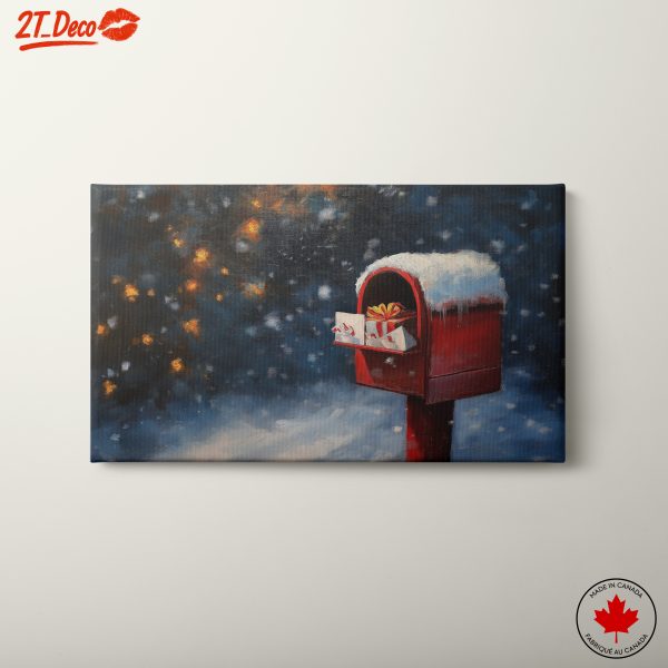 Snowy Christmas Mailbox with Gifts