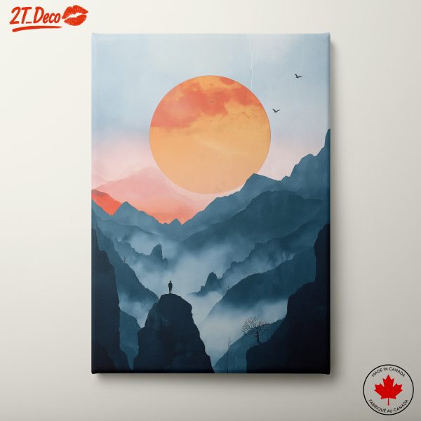 Stunning Adventure Landscape with Mountains and Sun