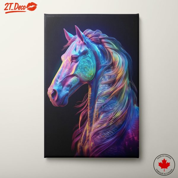 Colorful Vibrant Horse Portrait Art