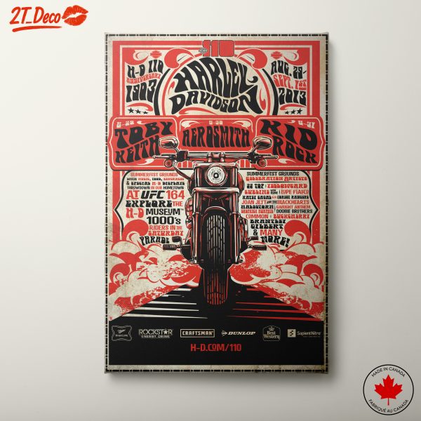 Harley Davidson 110th Anniversary Art Poster