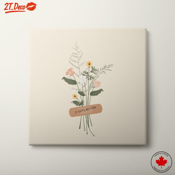 Beautiful Floral Design with Positive Message