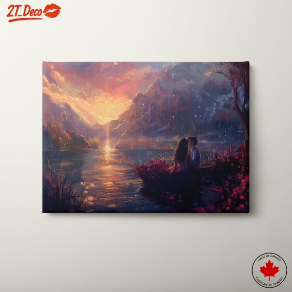 Romantic Adventure Landscape at Sunset