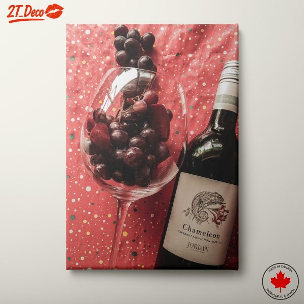 Elegant Wine and Grapes Still Life