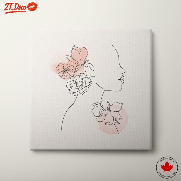 Elegant Minimalist Floral Portrait Art 2