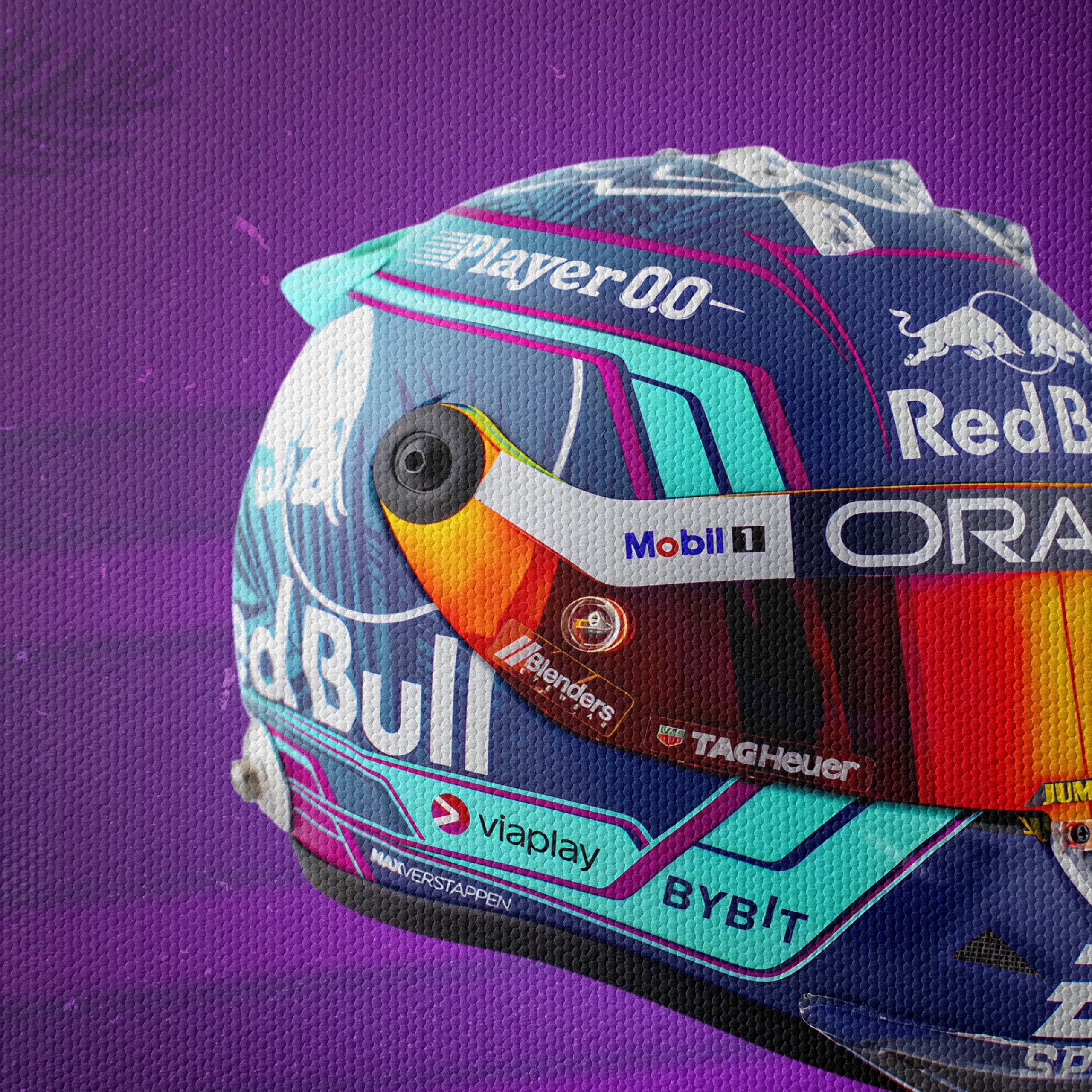Max Verstappen Racing Helmet Art - Image 4