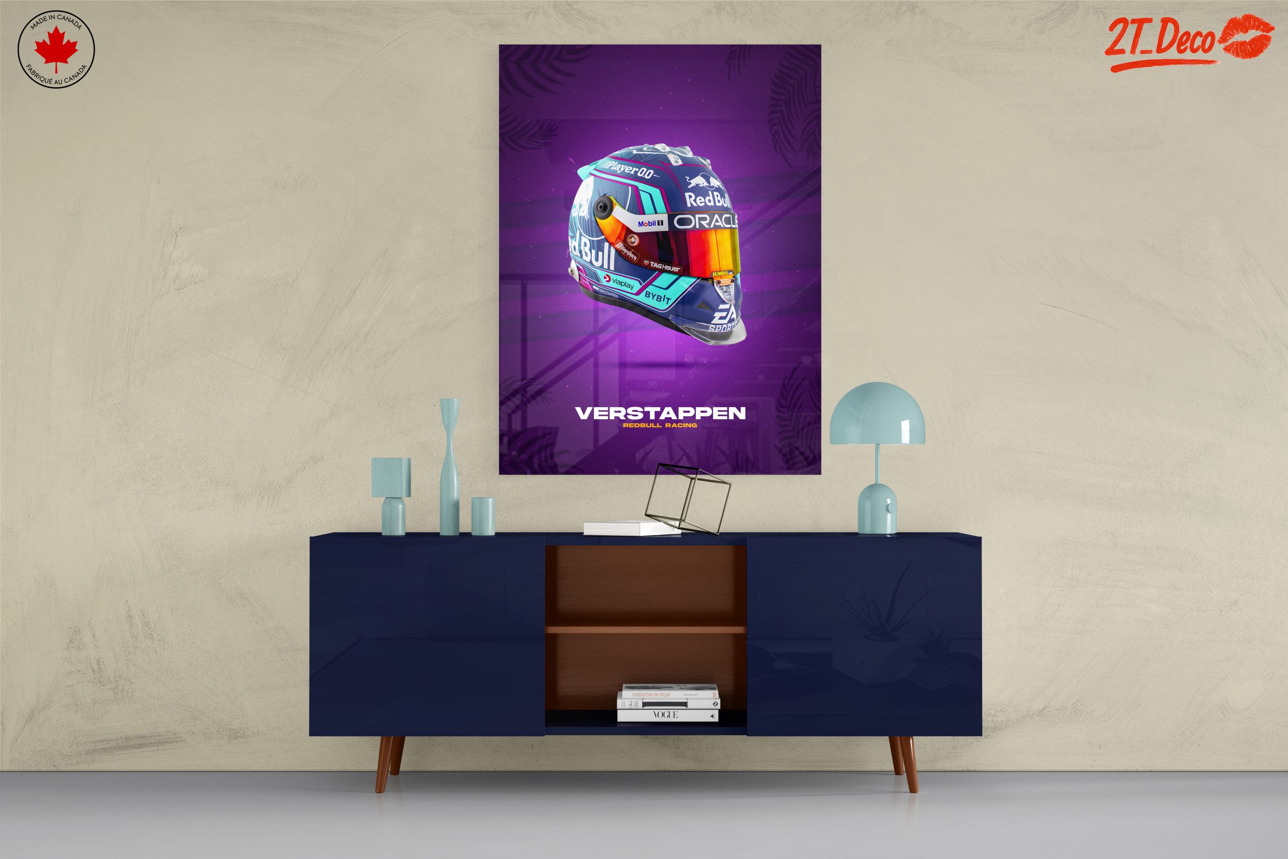 Max Verstappen Racing Helmet Art - Image 8