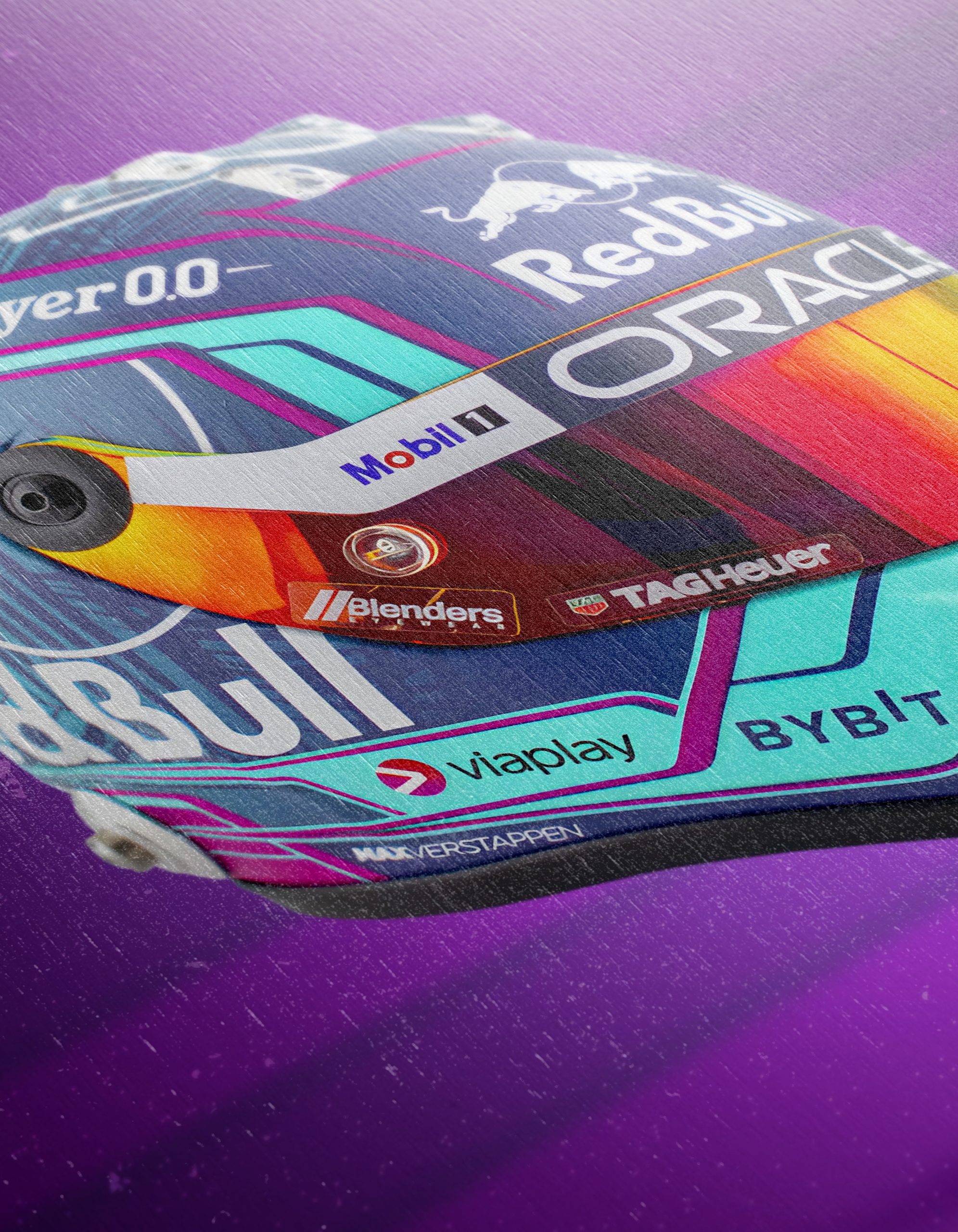 Max Verstappen Racing Helmet Art - Image 12