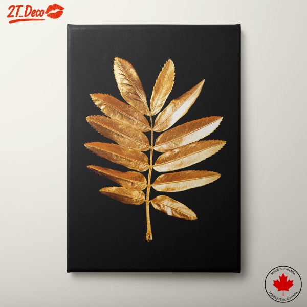 Elegant Gold Botanical Leaf