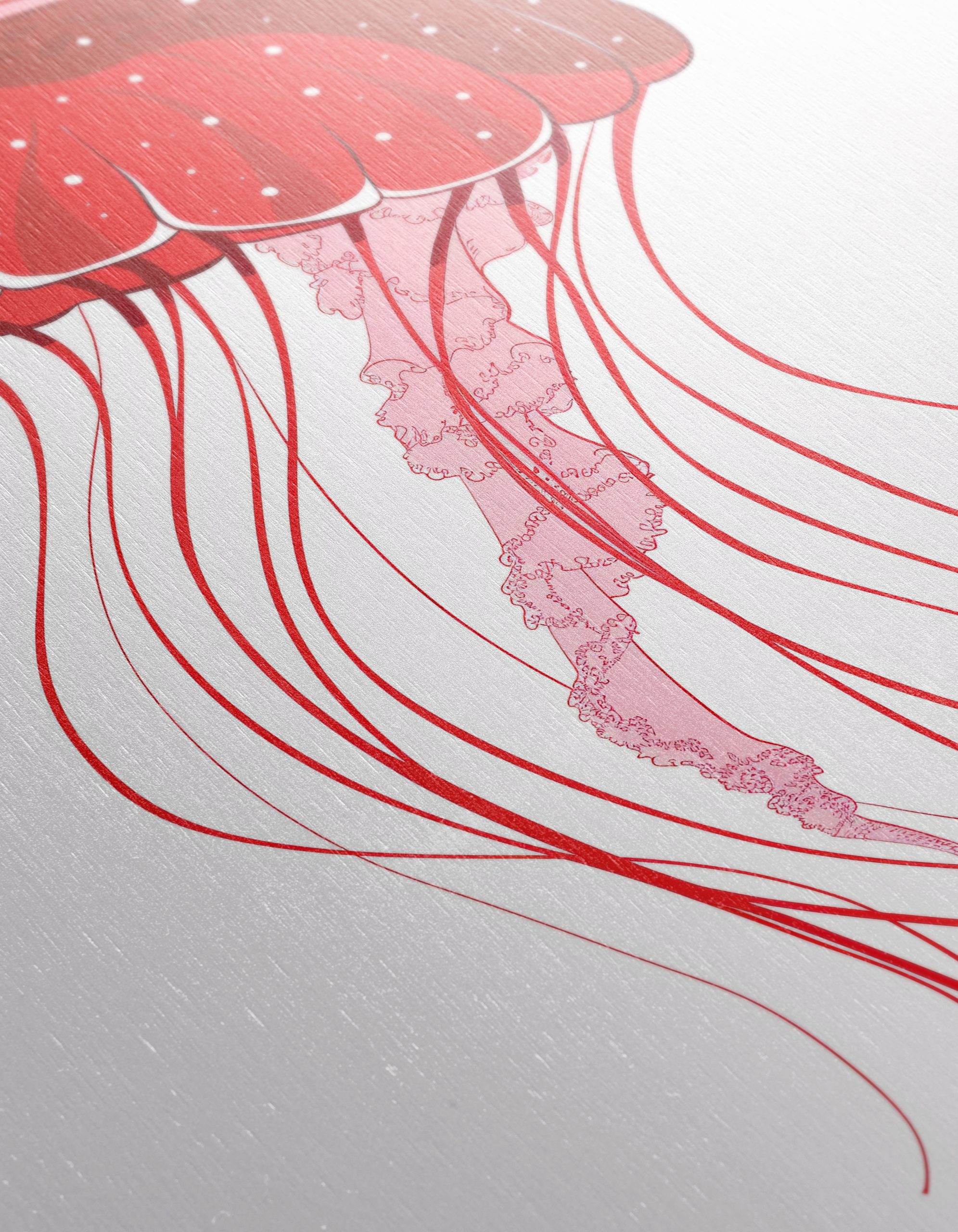 Stylized Red Jellyfish Artwork - Image 12