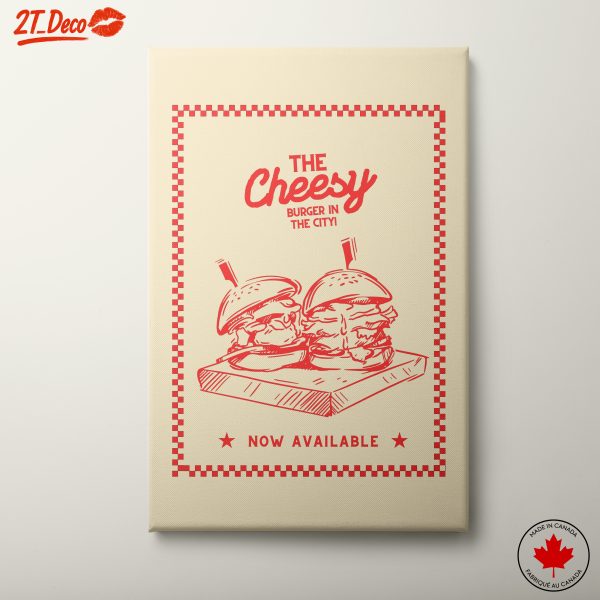 Cheesy Burger Menu Art Design