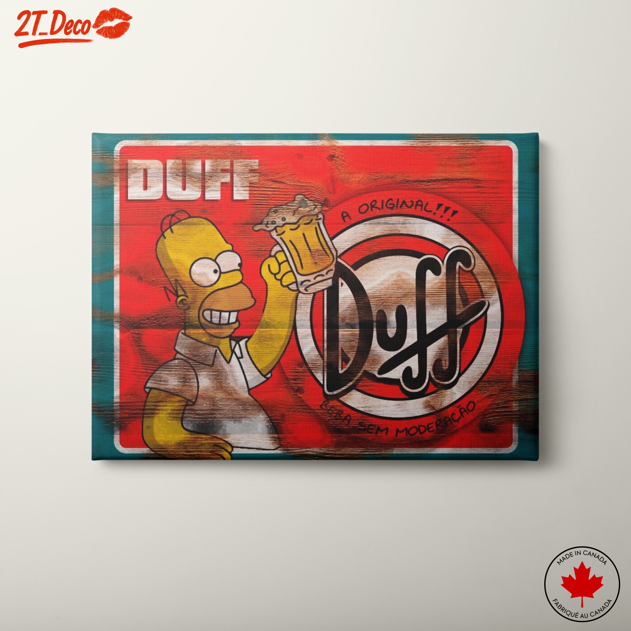 Homer Simpson Duff Beer Art