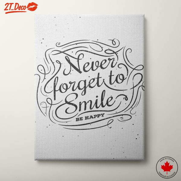 Never Forget to Smile Inspirational Art