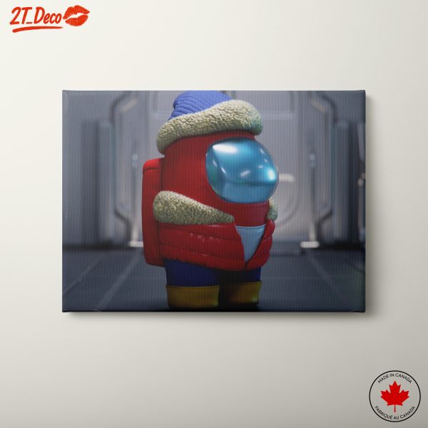 Among Us Character in Iconic Winter Outfit