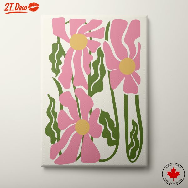 Vibrant Floral Design in Pink and Green