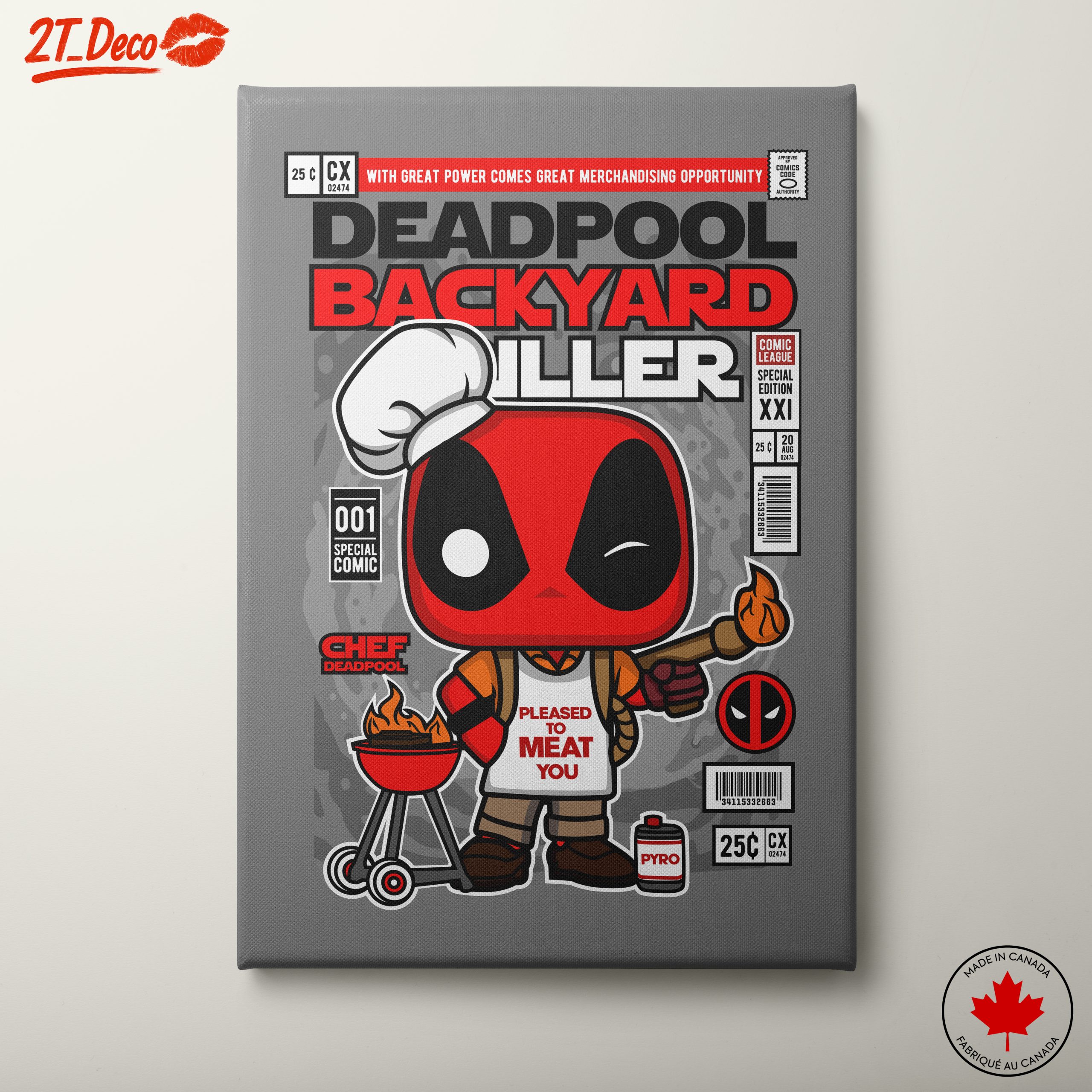 Deadpool Backyard Grilling Art