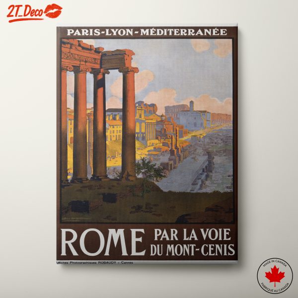 Vintage Roman Landscape Travel Poster