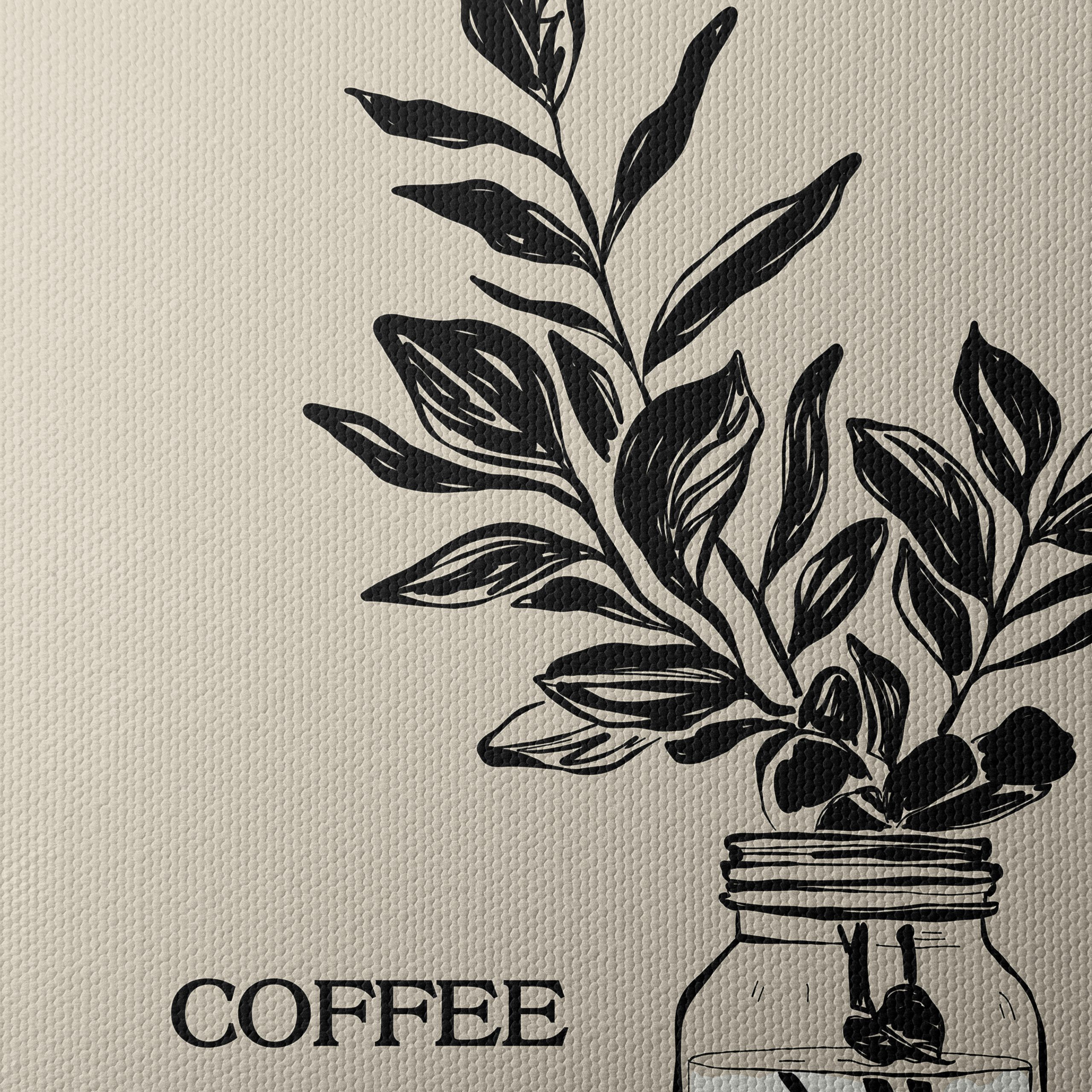 Stylish Coffee Cup and Leaf Art - Image 4