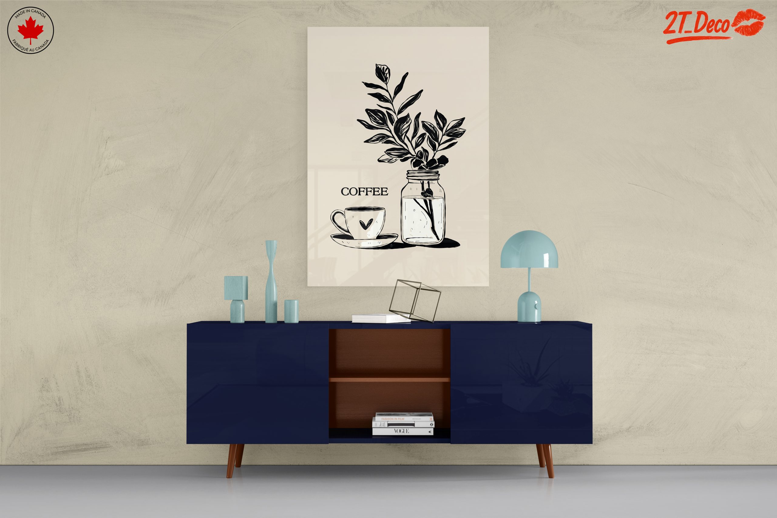 Stylish Coffee Cup and Leaf Art - Image 8