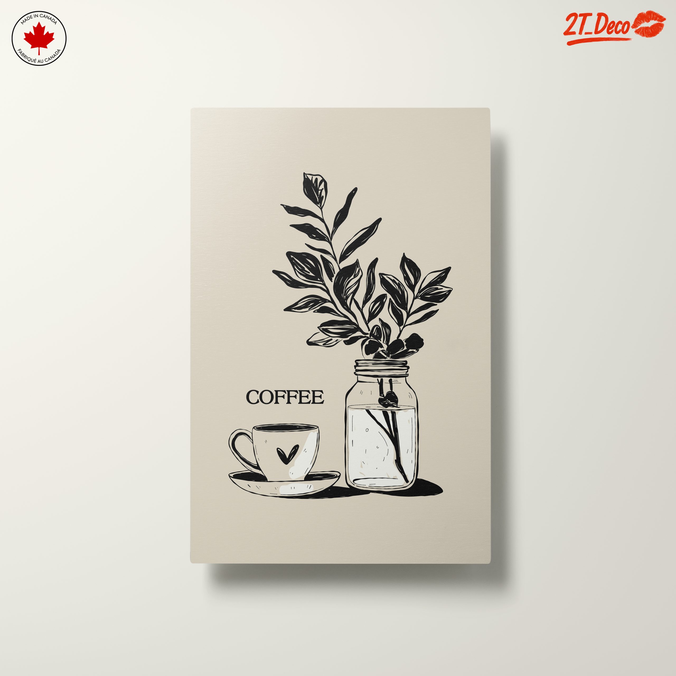 Stylish Coffee Cup and Leaf Art - Image 10