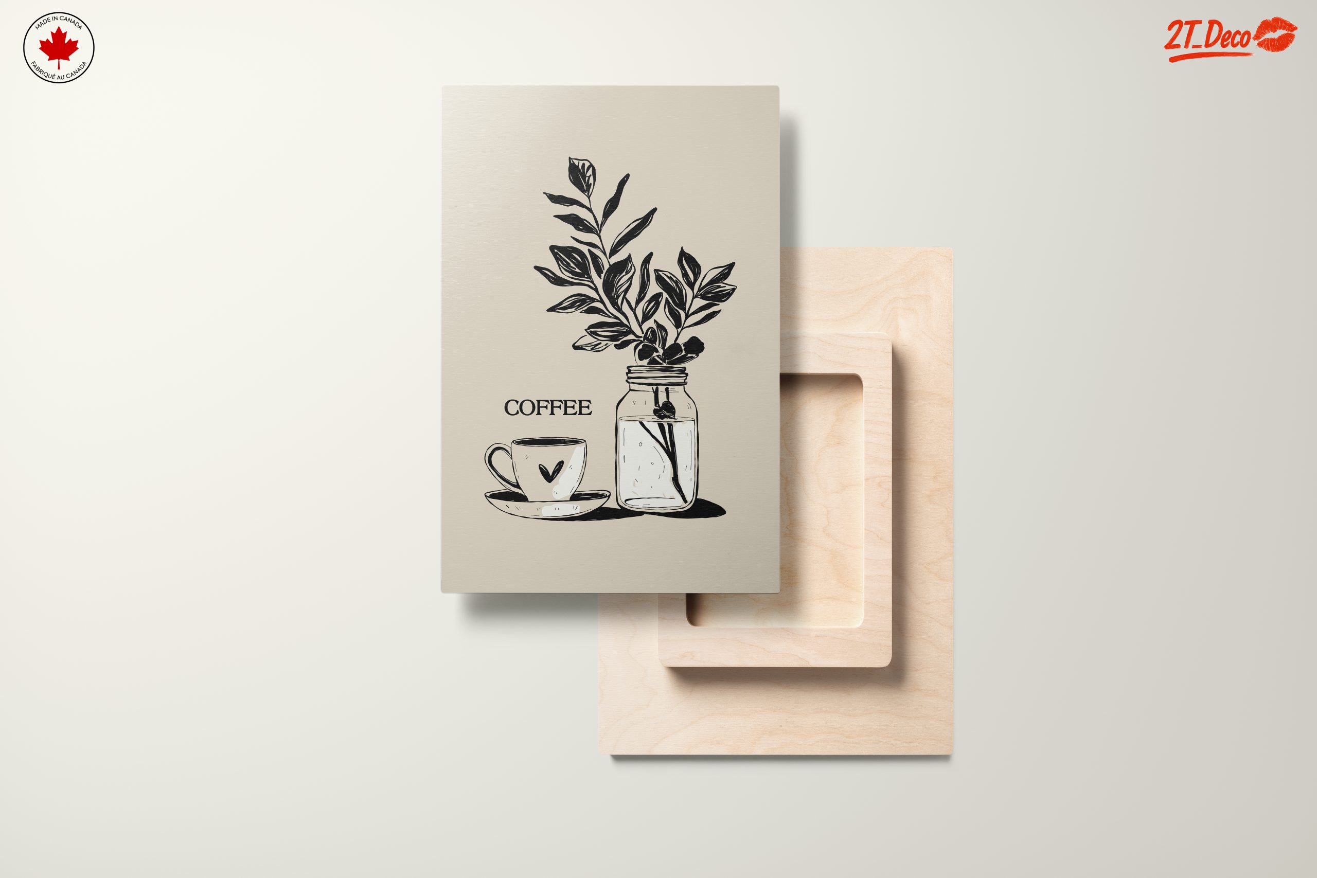 Stylish Coffee Cup and Leaf Art - Image 11