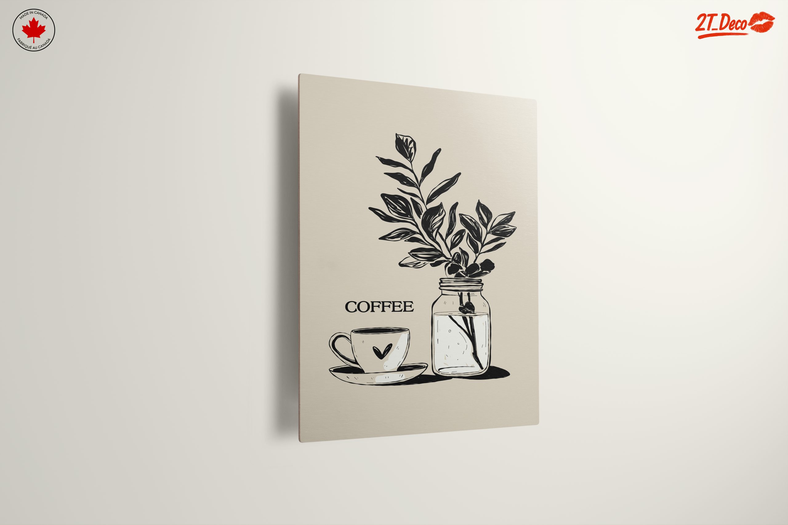 Stylish Coffee Cup and Leaf Art - Image 13