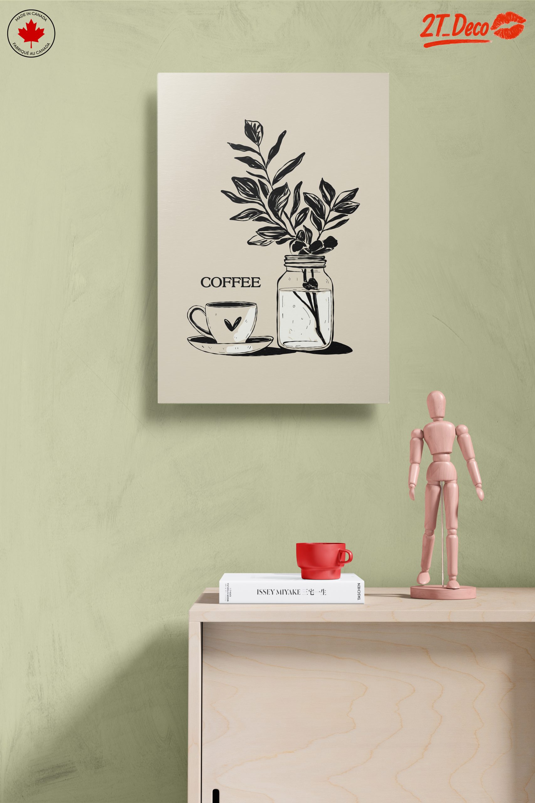 Stylish Coffee Cup and Leaf Art - Image 14