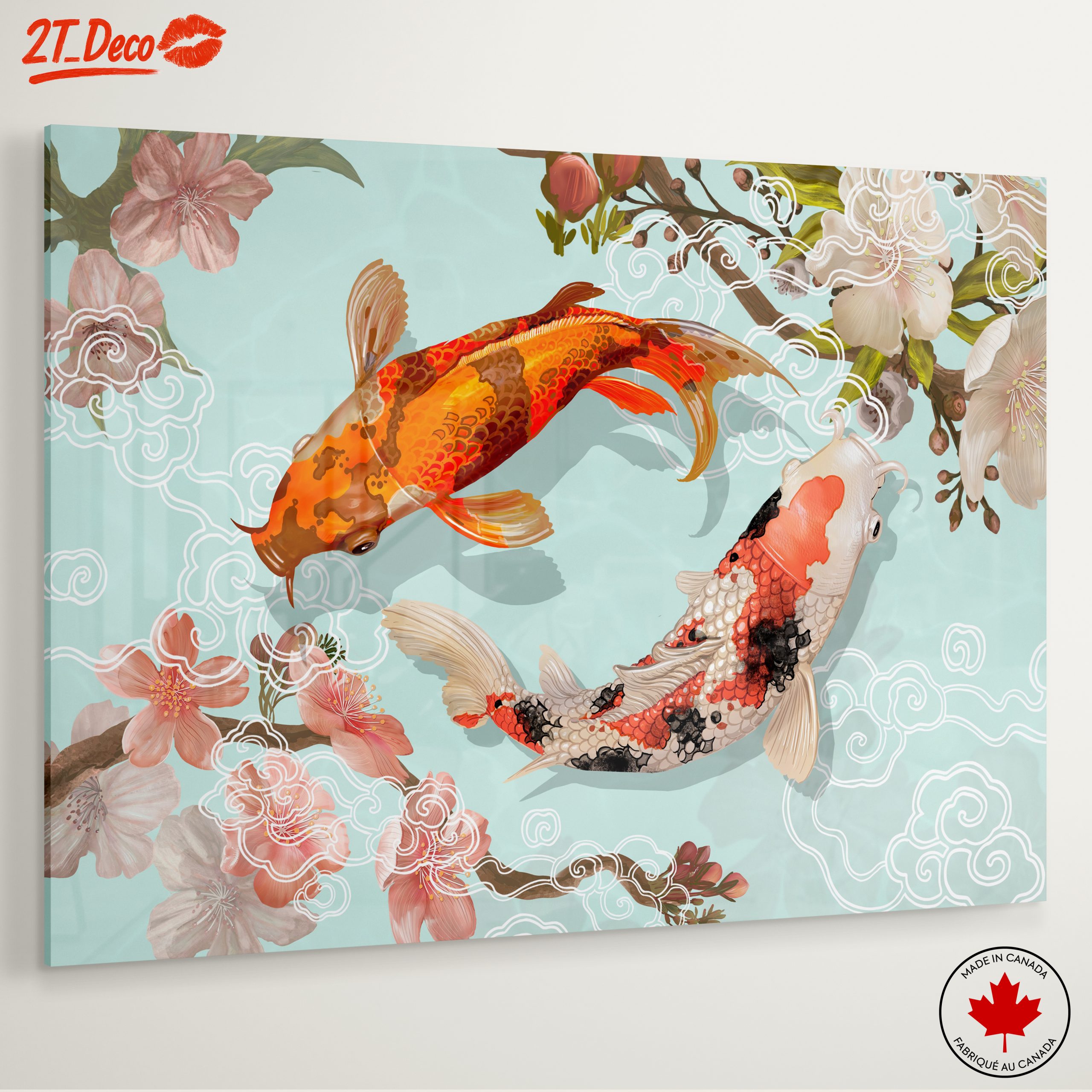 Koi Fish in Blooming Cherry Blossoms - Image 6
