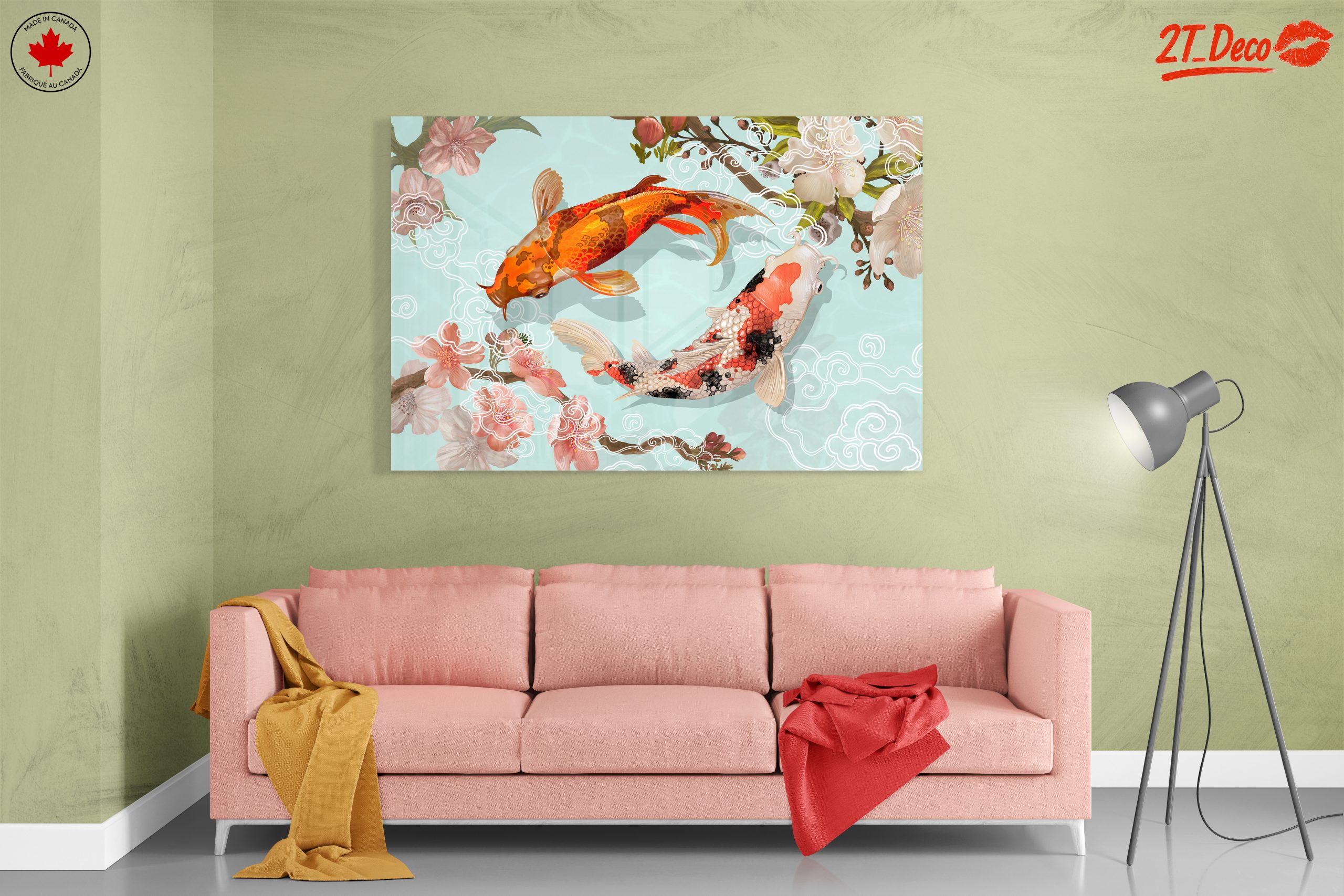 Koi Fish in Blooming Cherry Blossoms - Image 7