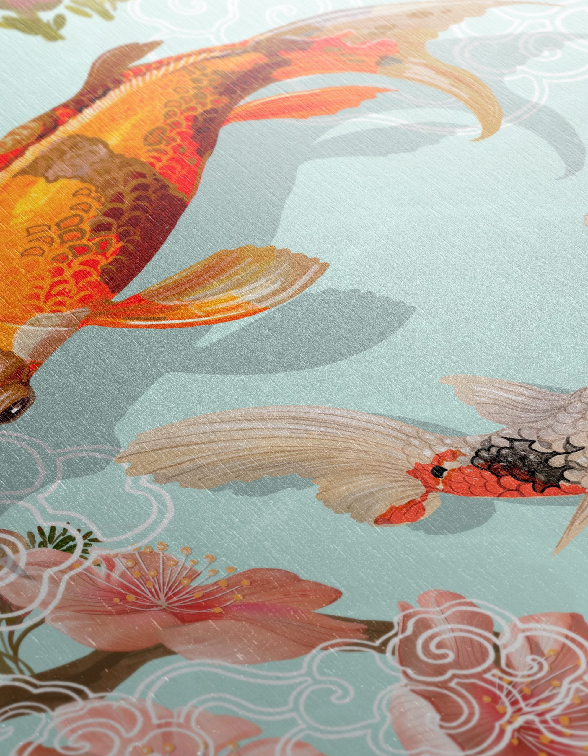 Koi Fish in Blooming Cherry Blossoms - Image 12