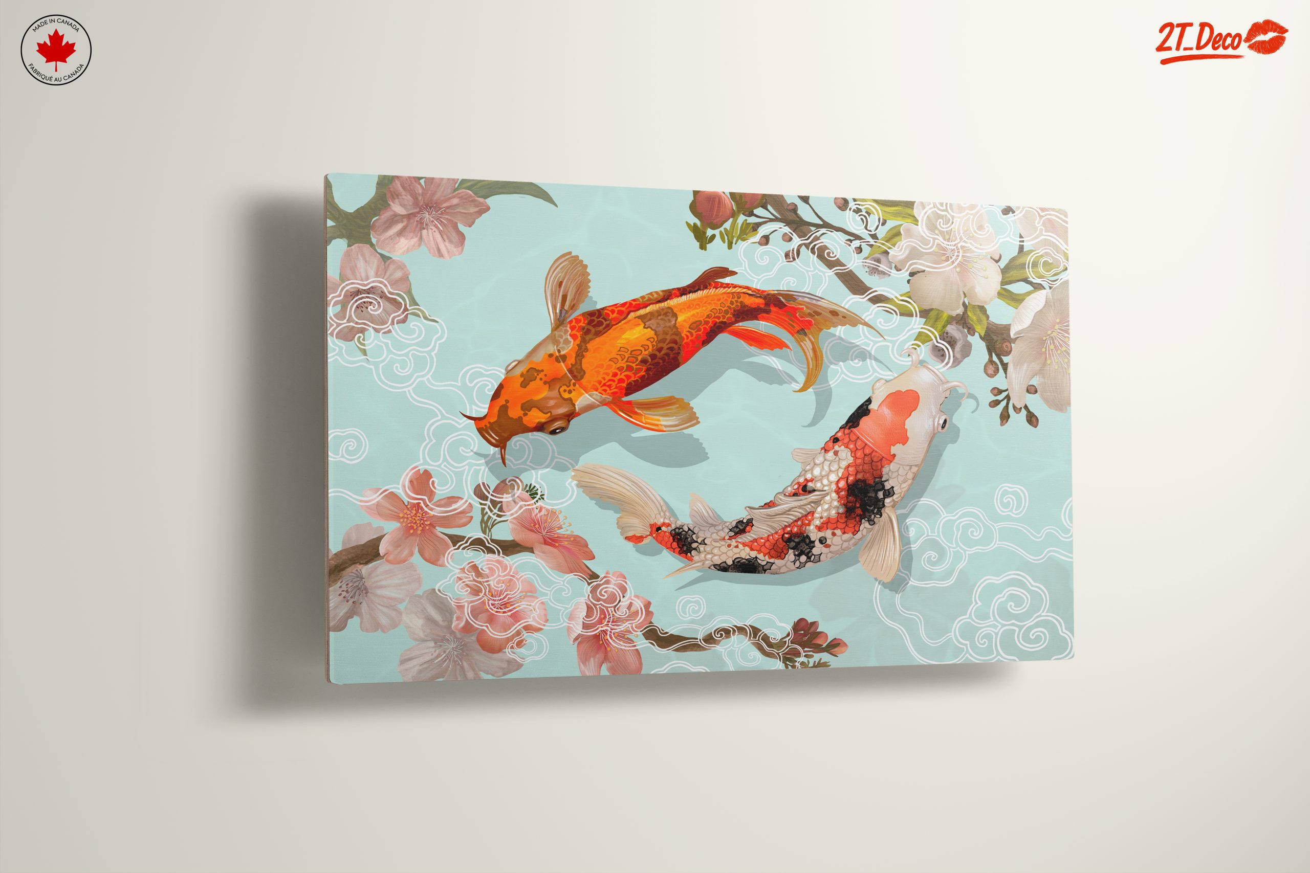 Koi Fish in Blooming Cherry Blossoms - Image 13