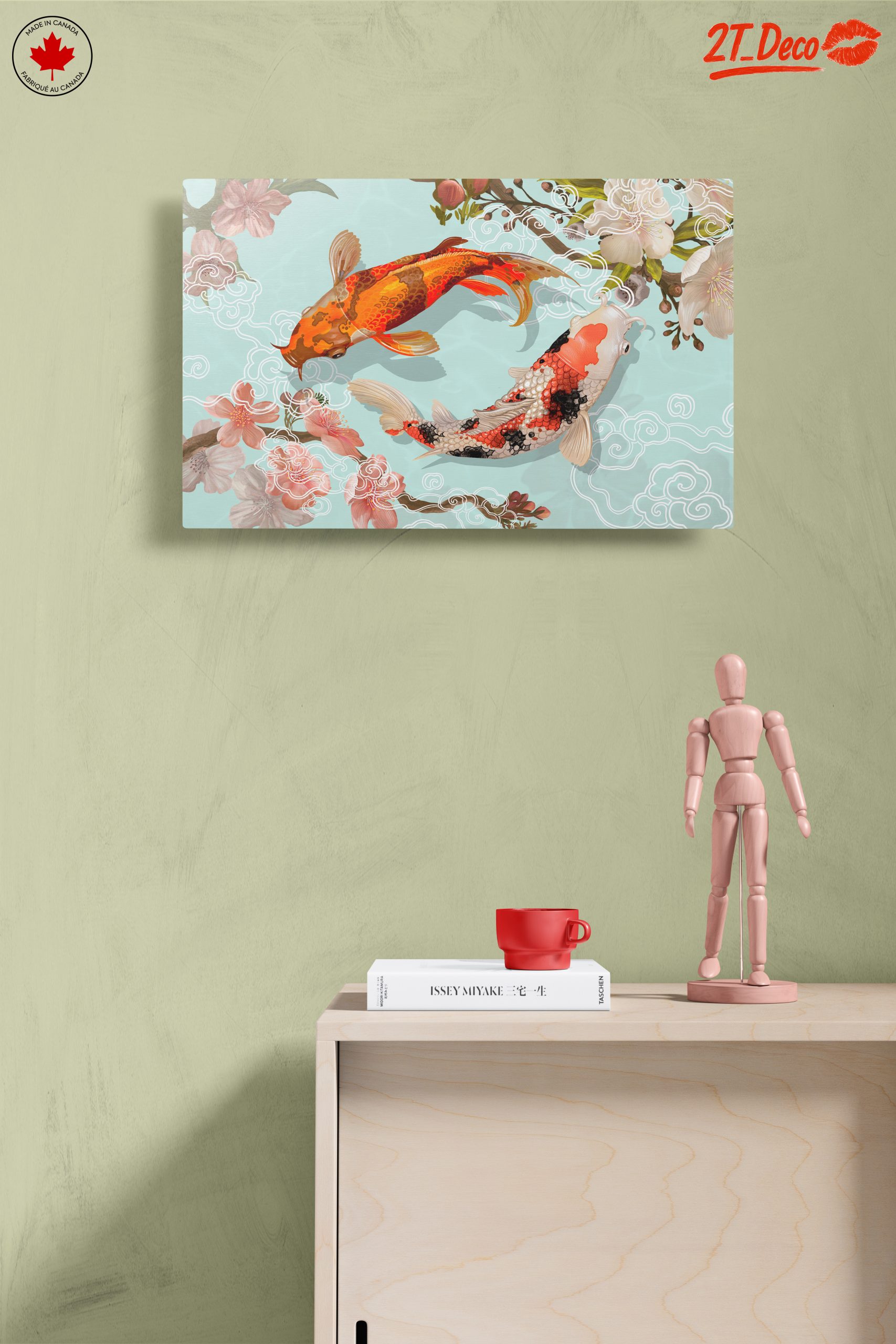 Koi Fish in Blooming Cherry Blossoms - Image 14