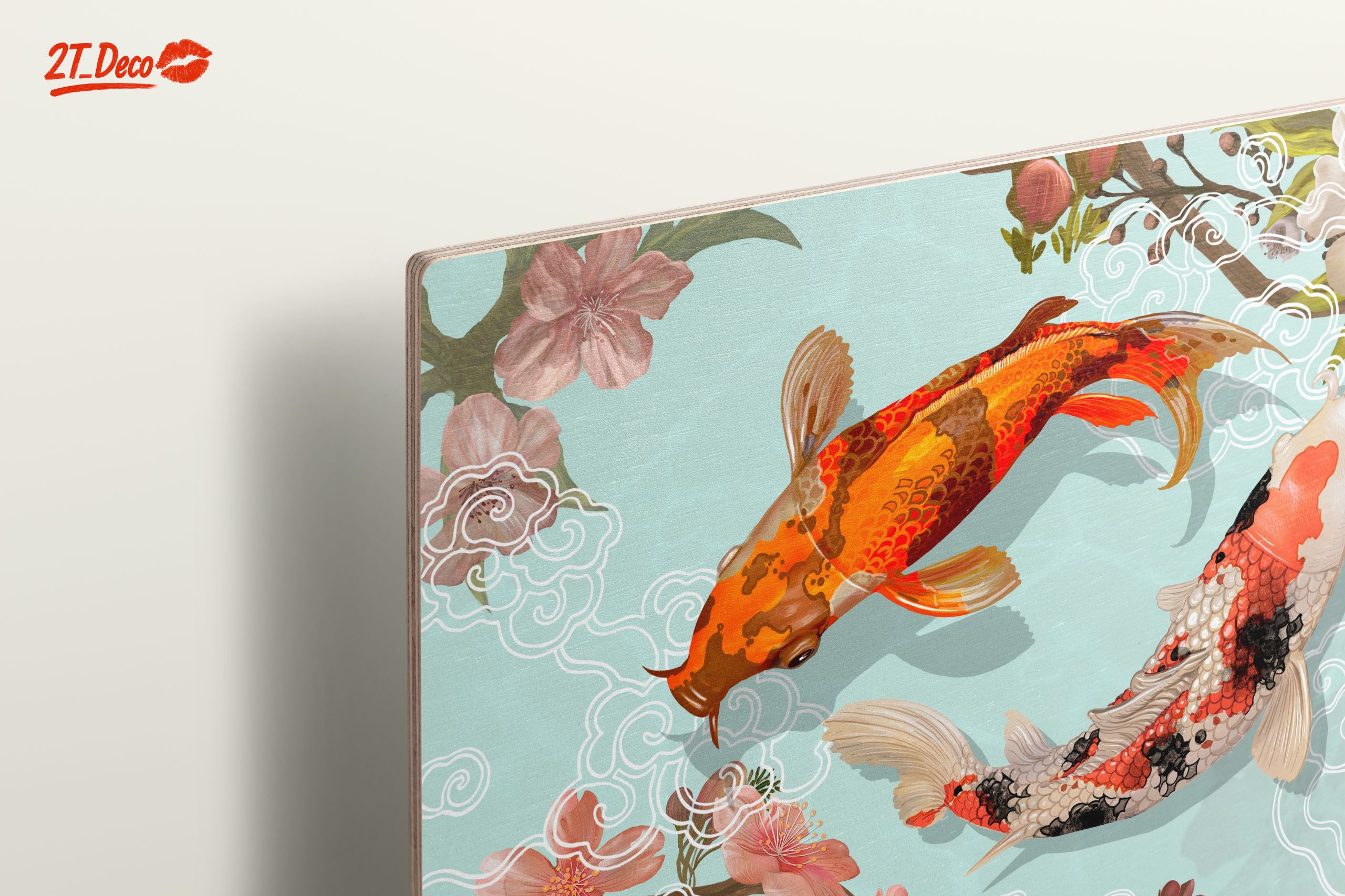 Koi Fish in Blooming Cherry Blossoms - Image 15