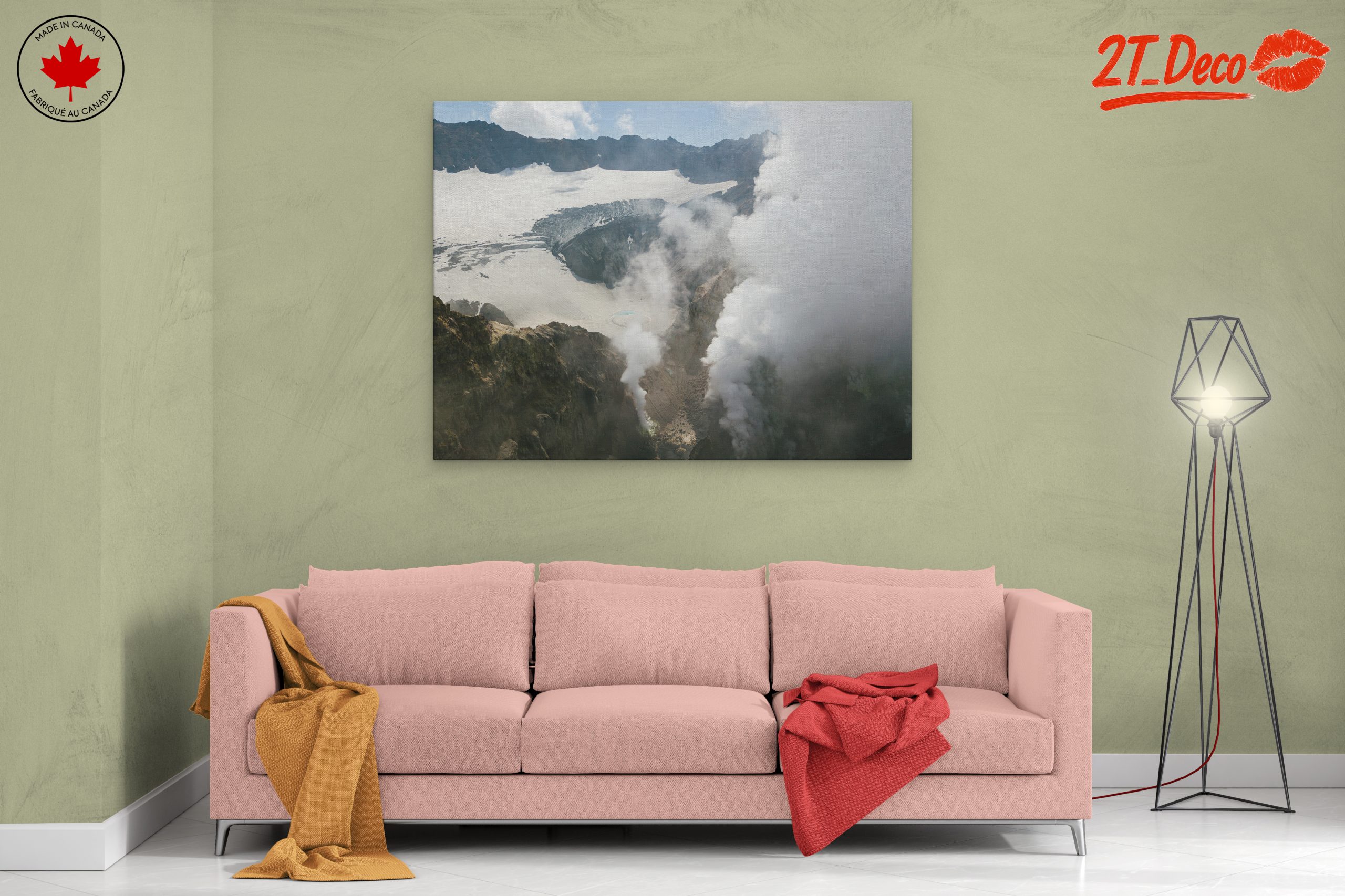Majestic Volcano Landscape with Clouds - Image 2
