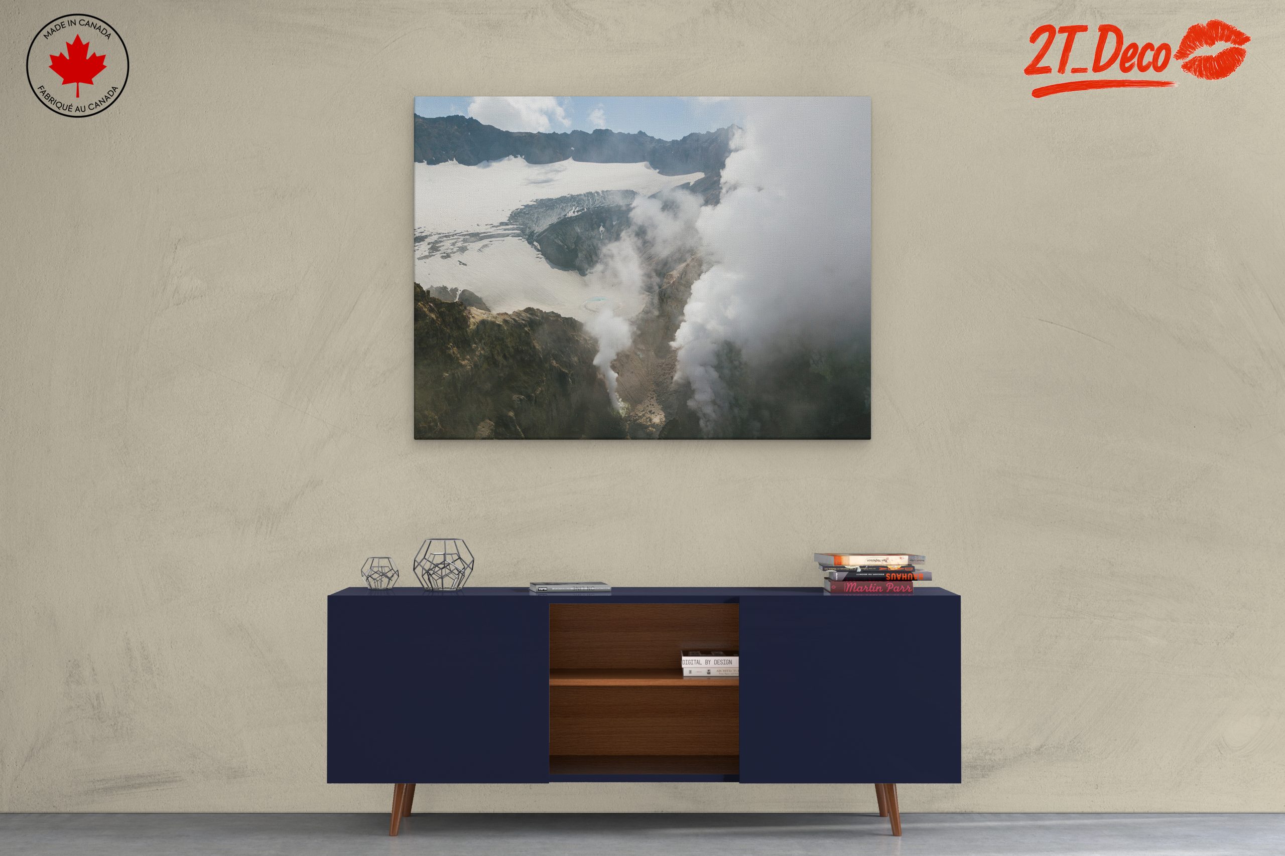 Majestic Volcano Landscape with Clouds - Image 3